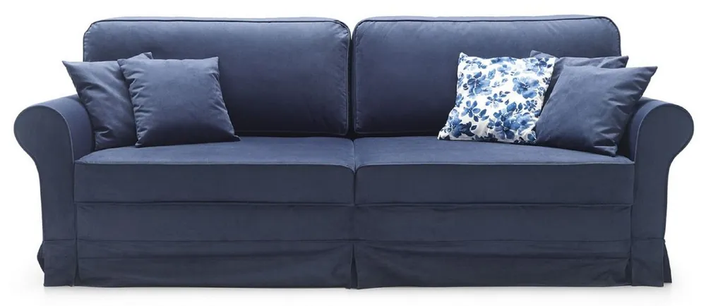 Online Kaufen Casa Padrino Luxus Sofa Blau 239 x 110 x H. 90 cm - Wohnzimmer Sofa mit Schlaffunktion - Wohnzimmer Möbel - Luxus Möbel - Luxus Interior