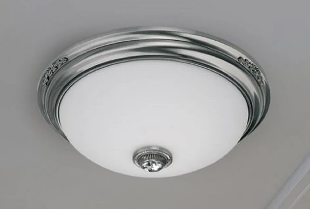 Casa Padrino Luxus Barock Kristall Deckenleuchte Silber / Weiß Ø 60 x H. 20 cm - Runde Barockstil Wohnzimmer Deckenlampe - Barock Leuchten - Barock Möbel - Edel & Prunkvoll Top-Preis