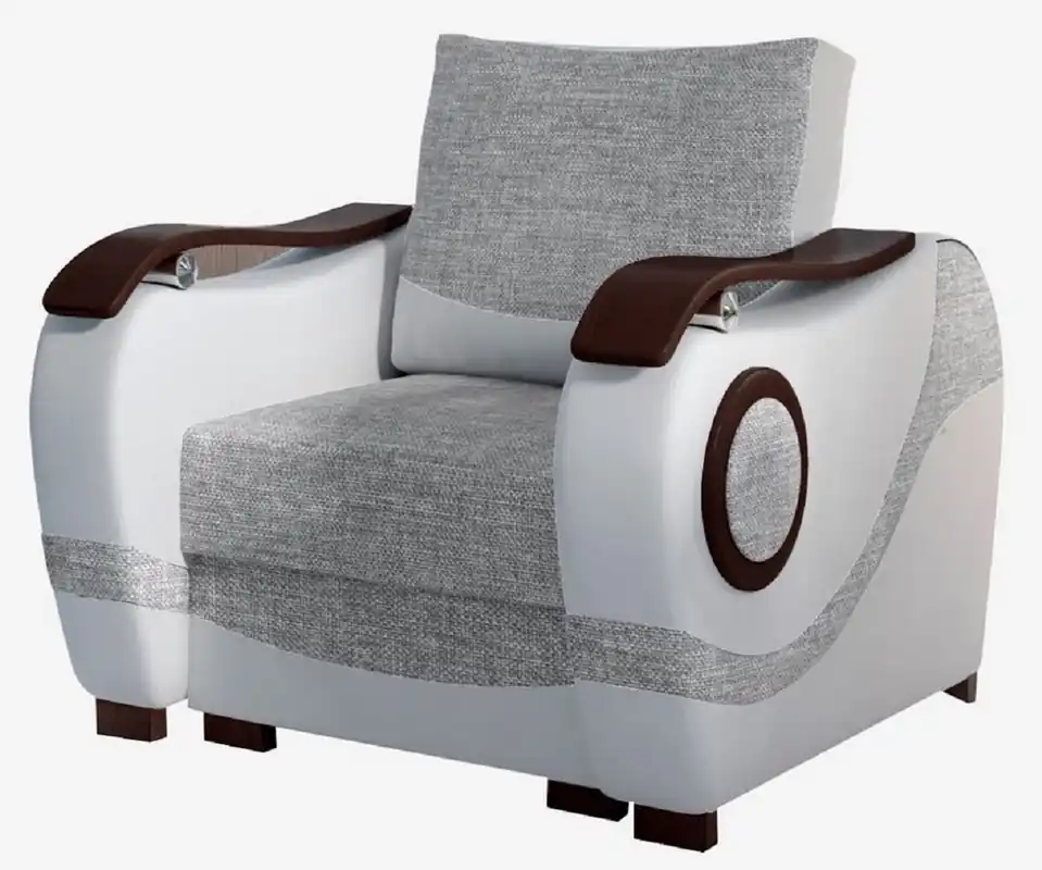 Casa Padrino Luxus Sessel Grau / Hellgrau / Dunkelbraun / Silber 88 x 97 x H. 90 cm - Wohnzimmer Sessel - Wohnzimmer Möbel - Luxus Möbel - Luxus Wohnzimmer Einrichtung Bestseller