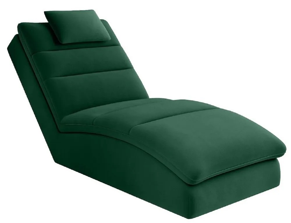 Jetzt Kaufen Casa Padrino Luxus Chaiselongue mit Kopfkissen Grün 85 x 170 x H. 92 cm - Wohnzimmer Liegesessel - Relexliege - Recamiere - Wohnzimmer Möbel - Luxus Möbel