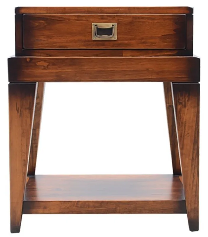 Direkt Vom Hersteller Casa Padrino Luxus Vintage Stil Beistelltisch Braun / Messing 54 x 54 x H. 64,5 cm - Quadratischer Nachttisch mit Schublade - Wohnzimmer Möbel - Schlafzimmer Möbel - Luxus Vintage Stil Möbel