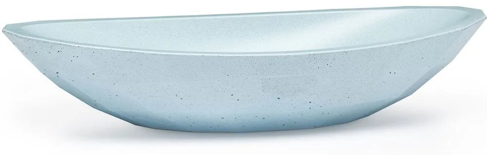 Markenprodukt Casa Padrino Luxus Waschbecken Schale Hellblau 60,9 x 29,7 x H. 11,9 cm - Handgefertigtes Beton Waschbecken - Badezimmer Accessoires - Luxus Badezimmer Zubehör