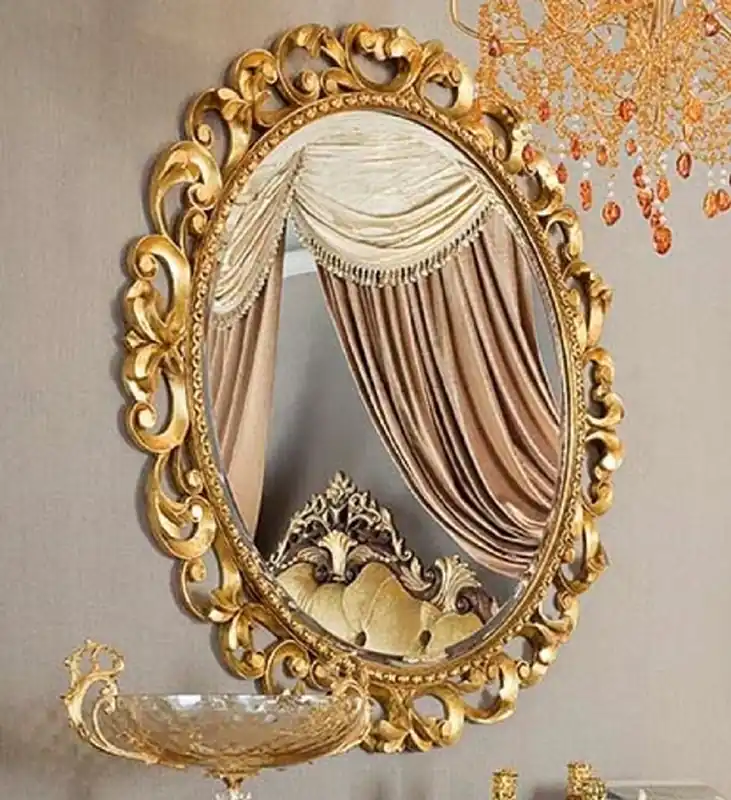 Abverkauf Casa Padrino Luxus Barock Wandspiegel Gold - Runder Barockstil Spiegel - Italienischer Barock Schlafzimmer Spiegel - Luxus Qualität - Made in Italy