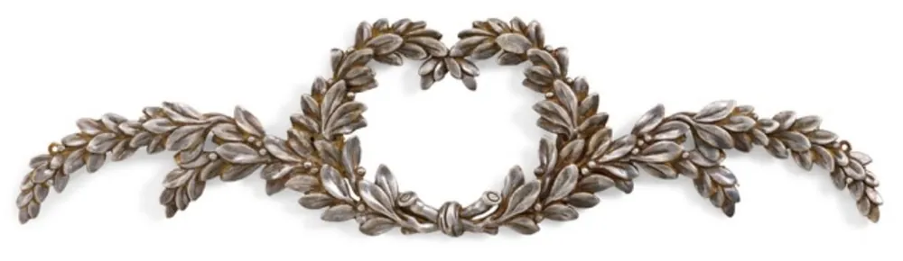 Casa Padrino Luxus Barock Wandornament Antik Silber - Prunkvolles Massivholz Wanddeko Ornament im Barockstil - Barock Wanddeko - Barock Möbel - Luxus Qualität - Made in Italy Preisreduziert