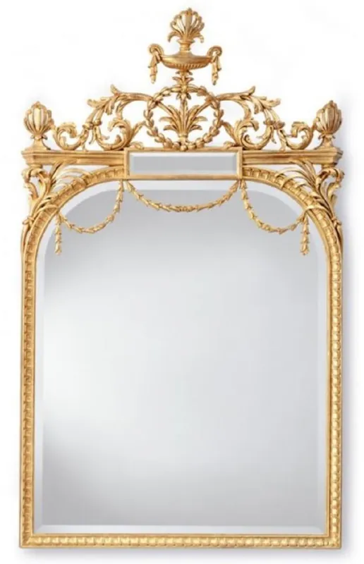 Casa Padrino Luxus Barock Spiegel Gold - Italienischer Barockstil Massivholz Wandspiegel - Luxus Möbel im Barockstil - Prunkvolle Barock Möbel - Made in Italy - Luxus Barock Interior Jetzt Bestellen