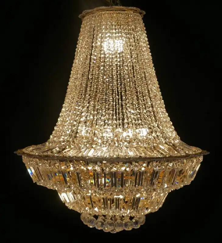 Versand Am Gleichen Tag Casa Padrino Luxus Barock Kristall Kronleuchter Gold Ø 80 x H. 110 cm - Runder Barockstil Kronleuchter mit edlem Kristallglas - Barock Leuchten - Edel & Prunkvoll - Luxus Qualität - Made in Italy