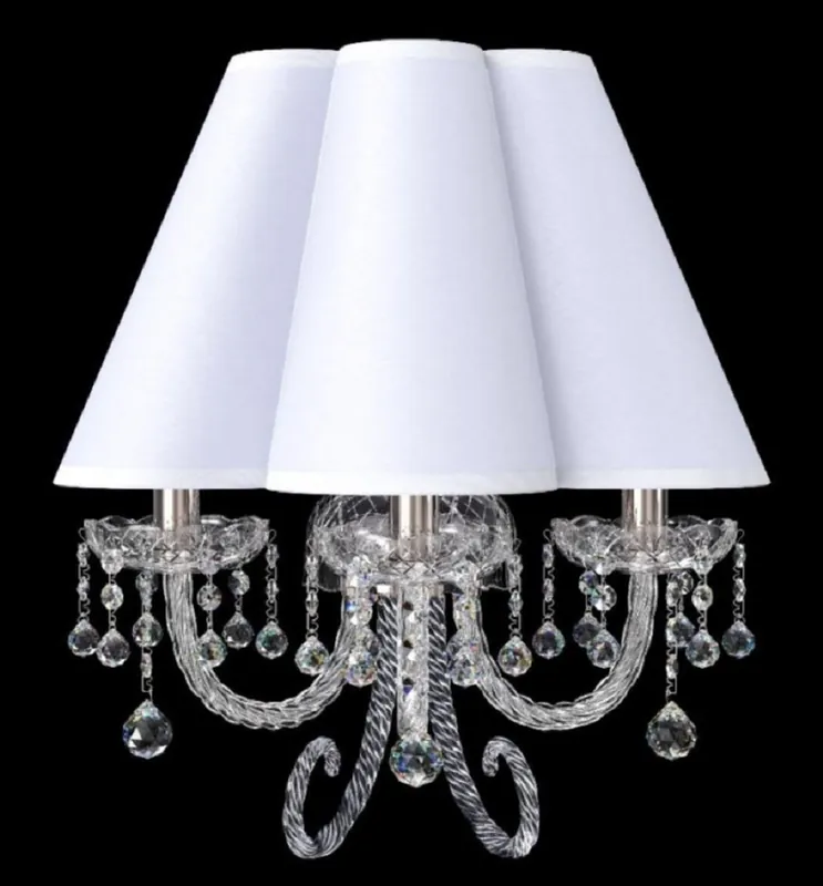 Schnäppchen Casa Padrino Luxus Barock Kristall Wandleuchte Silber / Weiß 42 x 23 x H. 47 cm - Prunkvolle Wandlampe mit Böhmischem Kristallglas - Luxus Wandleuchten im Barockstil - Edel & Prunkvoll