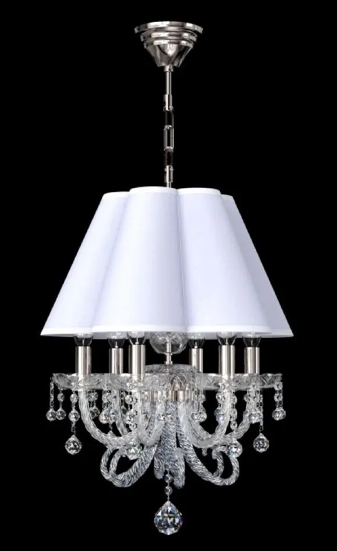 Top-Seller Casa Padrino Luxus Barock Kristall Hängeleuchte Silber / Weiß Ø 45 x H. 66 cm - Prunkvolle Hängelampe mit Böhmischem Kristallglas - Luxus Hängeleuchten im Barockstil - Edel & Prunkvoll