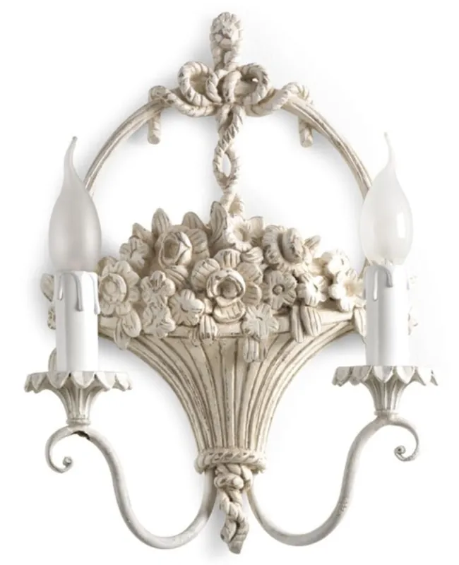 Solange Der Vorrat Reicht Casa Padrino Luxus Barock Doppel Wandleuchte Antik Creme / Weiß 28 x 12 x H. 37 cm - Prunkvolle Wandlampe im Barockstil - Barock Leuchten - Luxus Qualität - Made in Italy