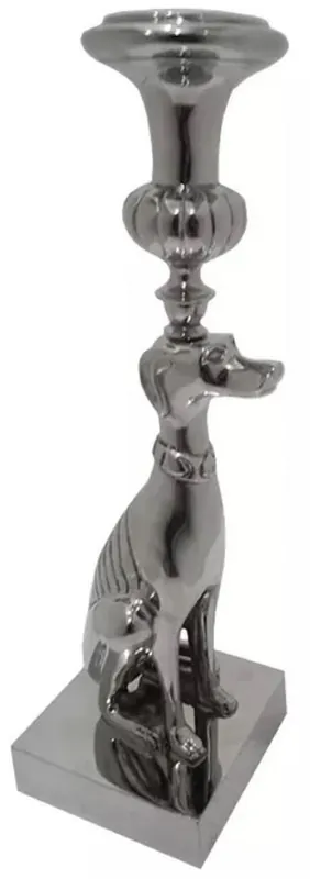 Schnäppchen Casa Padrino Barock Kerzenhalter Hund 15 x 15 x H. 50 cm - Dekorativer Barockstil Metall Kerzenständer - Barock Deko Accessoires - Edel & Prunkvoll