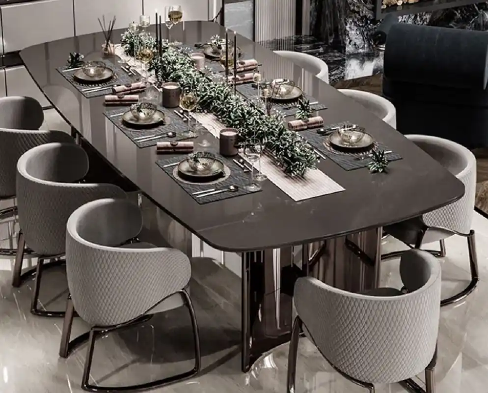 Finale Aktion Casa Padrino Luxus Esstisch Grau / Bronze 240,5 x 112 x H. 76 cm - Rechteckiger Luxus Küchentisch - Esszimmer Möbel - Luxus Möbel