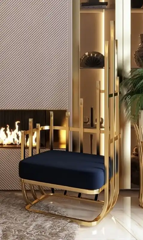Casa Padrino Luxus Designer Sessel rechte Seite Schwarz / Gold 68 x 68 x H. 153 cm - Wohnzimmer Möbel - Hotel Möbel - Luxus Möbel Nur Heute