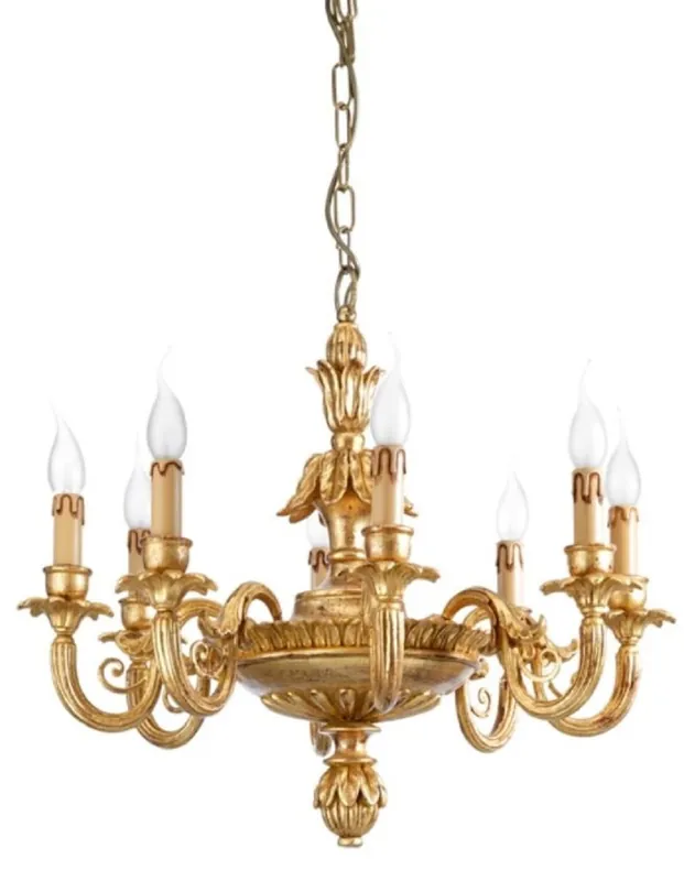 Casa Padrino Luxus Barock Kronleuchter Antik Gold Ø 59 x H. 55 cm - Prunkvoller Barockstil Wohnzimmer Kronleuchter - Edel & Prunkvoll - Luxus Qualität - Made in Italy Top-Angebot