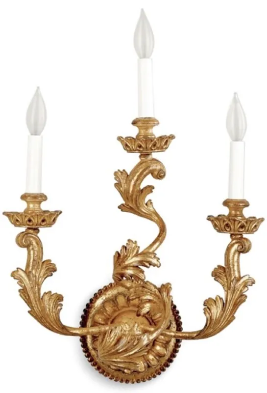 Casa Padrino Luxus Barock Wandleuchte Antik Gold 47 x 22 x H. 56 cm - Prunkvolle Wandlampe im Barockstil - Barock Leuchten - Luxus Qualität - Made in Italy Must-Have