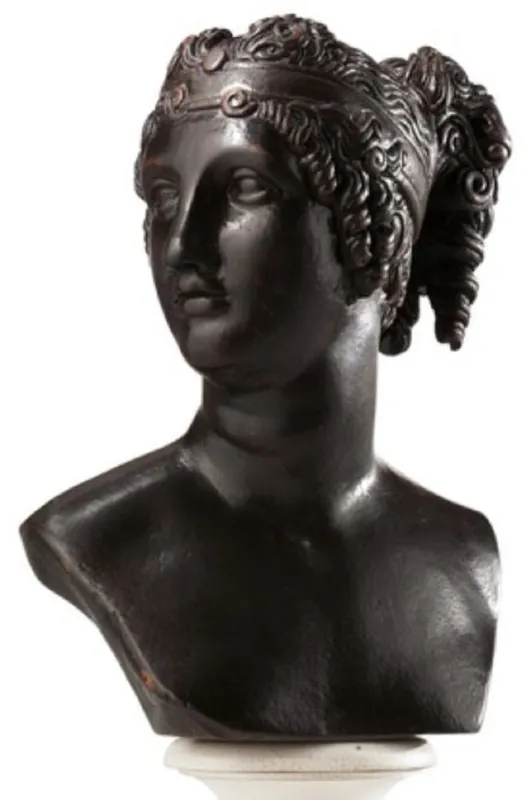 Mega-Angebot Casa Padrino Luxus Jugendstil Büste Göttin Schwarz / Braun - Handgefertigte Deko Skulptur aus hochwertigem Massivholz - Barock & Jugendstil Deko Accessoires - Luxus Qualität - Made in Italy
