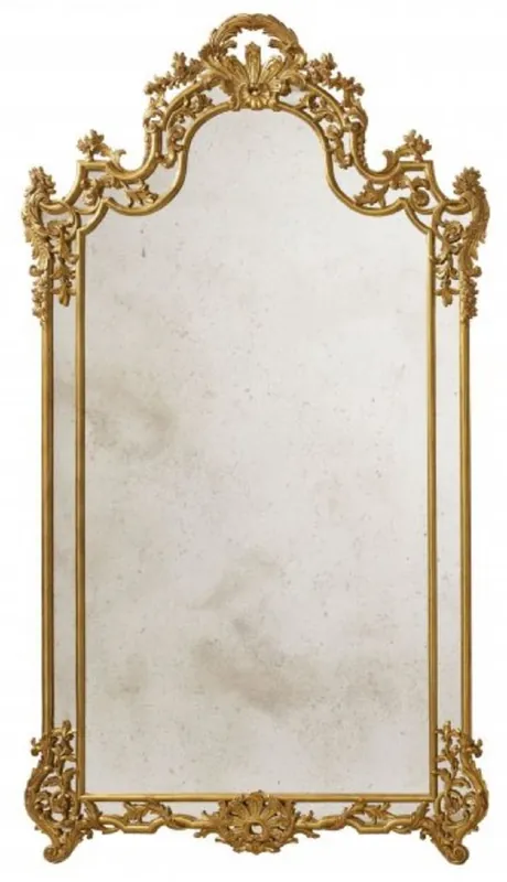Kracherpreis Casa Padrino Luxus Barock Spiegel Antik Gold - Riesiger italienischer Barockstil Wandspiegel mit antikem Spiegelglas - Luxus Möbel im Barockstil - Luxus Qualität - Made in Italy