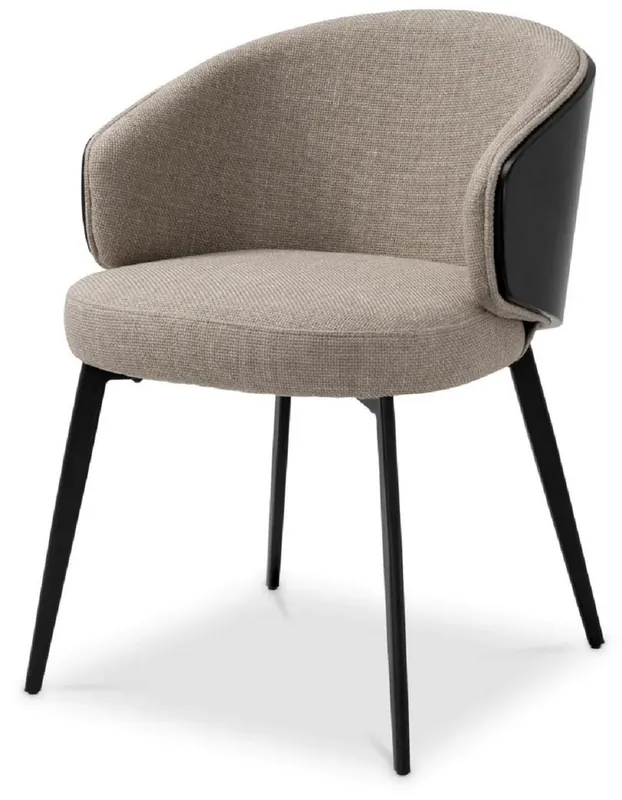 Sichere Zahlung Casa Padrino Luxus Esszimmer Stuhl Grau / Schwarz 57 x 62 x H. 77 cm - Küchenstuhl mit Armlehnen - Esszimmer Möbel - Luxus Möbel - Luxus Qualität