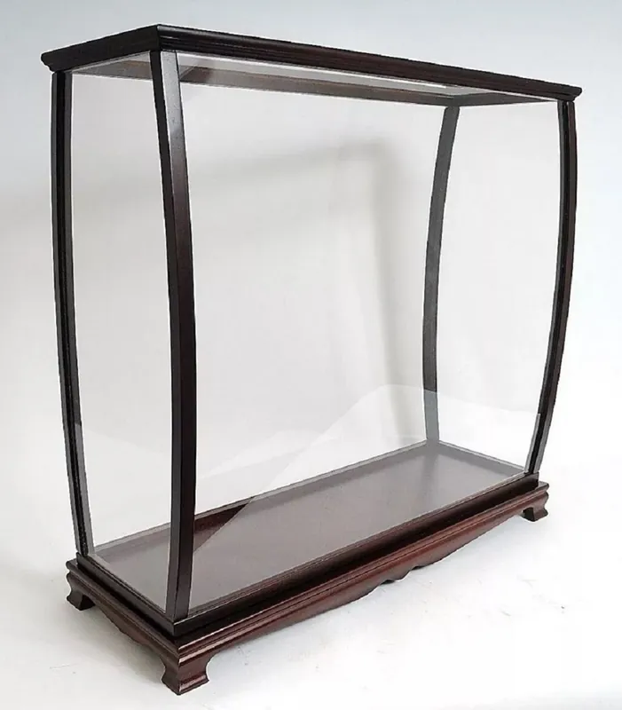Casa Padrino Luxus Modellschiff Vitrine Dunkelbraun 101,6 x 34,9 x H. 99,7 cm - Modellbau Vitrine - Modellbau Deko Accessoires Direktkauf