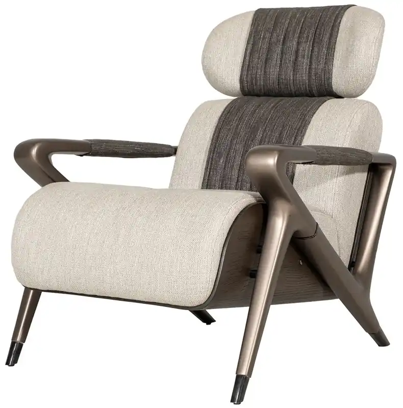 Casa Padrino Luxus Sessel Grau / Schwarz / Dunkelbraun / Bronze 80 x 90 x H. 89 cm - Wohnzimmer Sessel - Hotel Sessel - Wohnzimmer Möbel - Hotel Möbel - Luxus Möbel Abverkauf