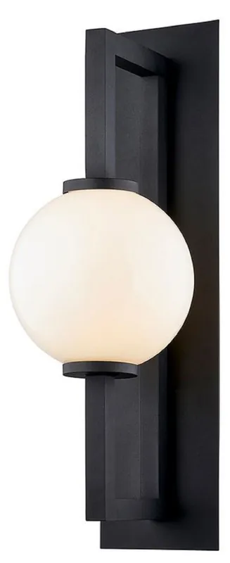 Preisreduziert Casa Padrino Luxus Wandleuchte Schwarz / Weiß 20,32 x 26,67 x H. 60,96 cm - Metall Wandlampe mit rundem Glas Lampenschirm - Luxus Leuchten - Luxus Interior