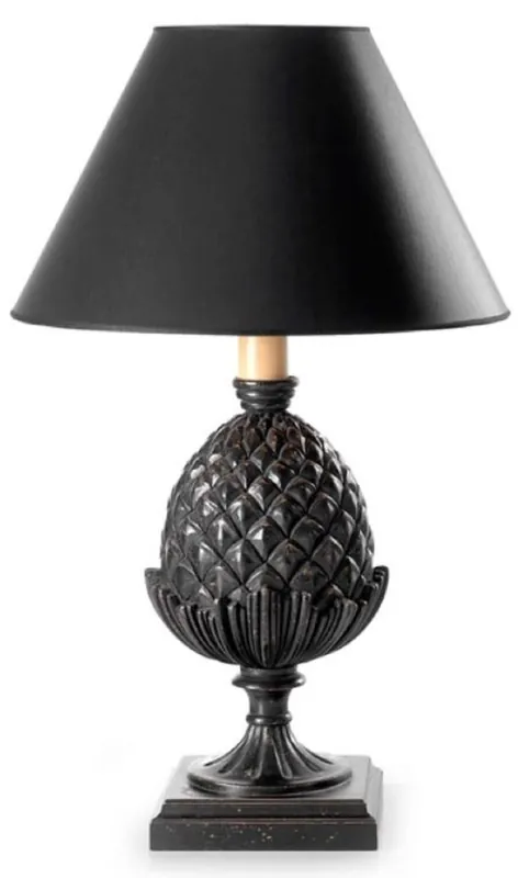 Top-Angebot Casa Padrino Luxus Barock Tischleuchte Antik Schwarz / Schwarz Ø 21 x H. 48,5 cm