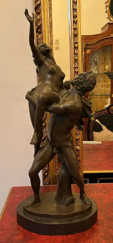 Casa Padrino Jugendstil Bronze Deko Skulptur Mann & Frau H. 70 cm Heißes Angebot