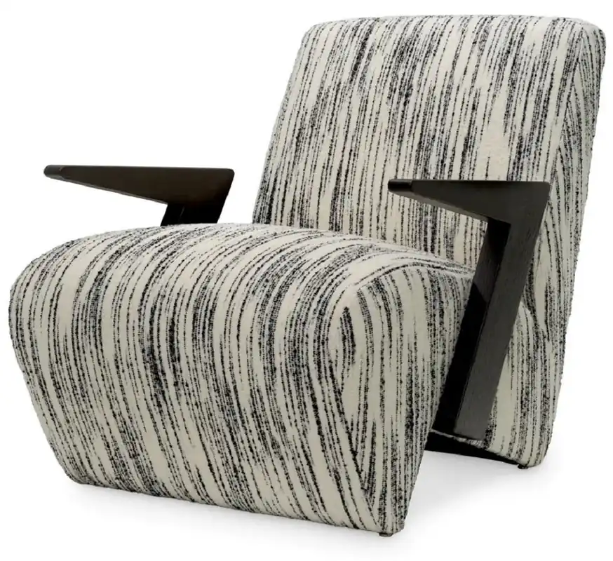 Schnäppchen Casa Padrino Luxus Sessel Weiß / Schwarz 70 x 92 x H. 73 cm