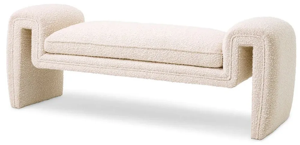 Schneller Versand Casa Padrino Luxus Sitzbank Creme 144 cm - Luxus Qualität