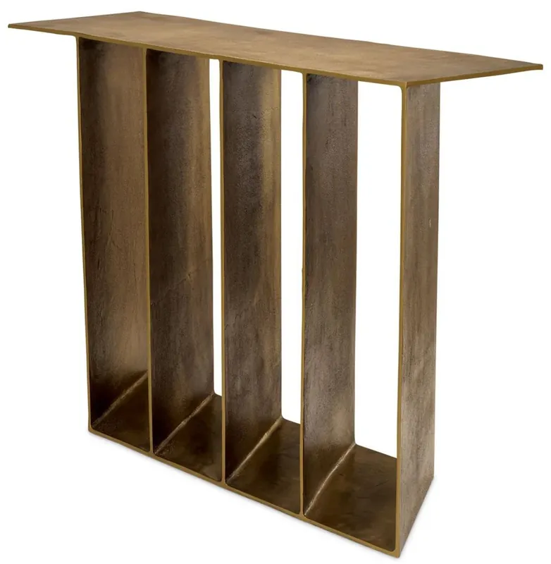 Casa Padrino Luxus Aluminium Konsole Vintage Messing 104 cm Ausverkauf