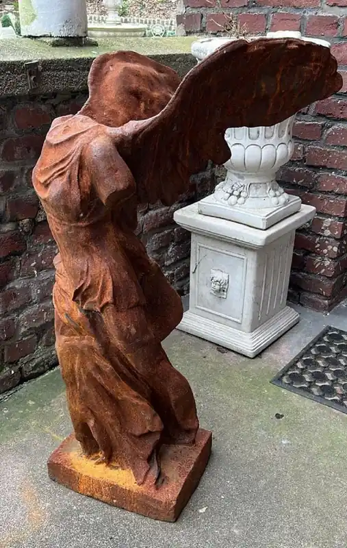 Geprüft Casa Padrino Jugendstil Garten Deko Gusseisen Skulptur Rost H. 97 cm