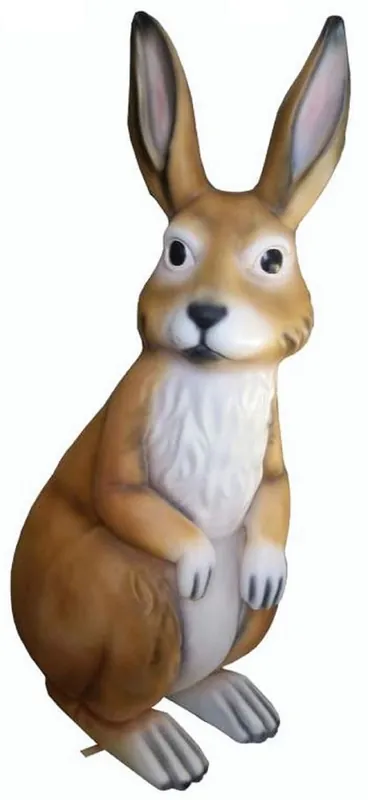 Ausverkauf Casa Padrino Luxus XXL Deko Skulptur Hase Braun / Weiß H. 220 cm