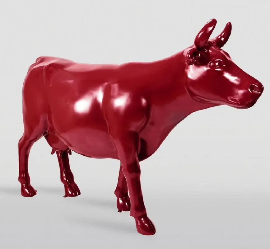 Casa Padrino Luxus XXL Deko Skulptur Kuh Rot 225 cm Saisonangebot