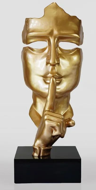 Casa Padrino XXL Deko Skulptur Gold / Schwarz H. 190 cm Schnäppchen
