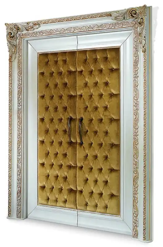 Mega-Angebot Casa Padrino Luxus Barock Doppel Wohnungstür Elfenbein / Gold 176 cm - Made in Italy