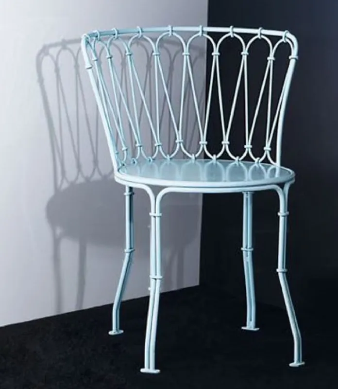 Top-Preis Casa Padrino Luxus Jugendstil Schmiedeeisen Gartenstuhl Weiß H. 81 cm