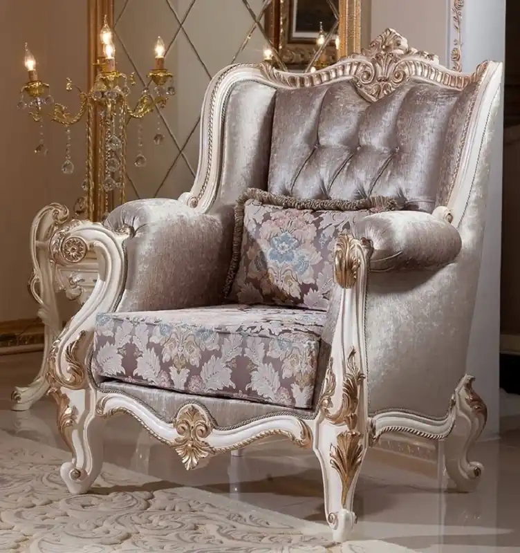 Solange Der Vorrat Reicht Casa Padrino Luxus Barock Sessel Braun / Weiß / Gold 112 cm