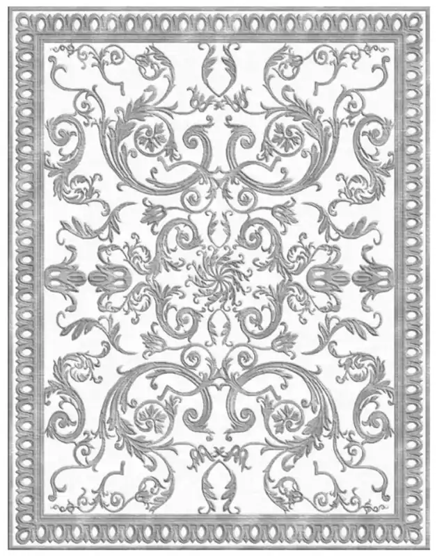 Casa Padrino Luxus Barock Wohnzimmer Teppich Weiß / Grau - Verschiedene Größen Versand Am Gleichen Tag