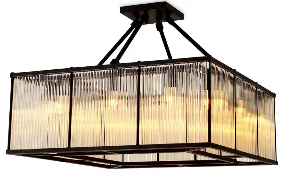 Sonderaktion Casa Padrino Luxus Wohnzimmer Deckenleuchte Bronze 80 cm
