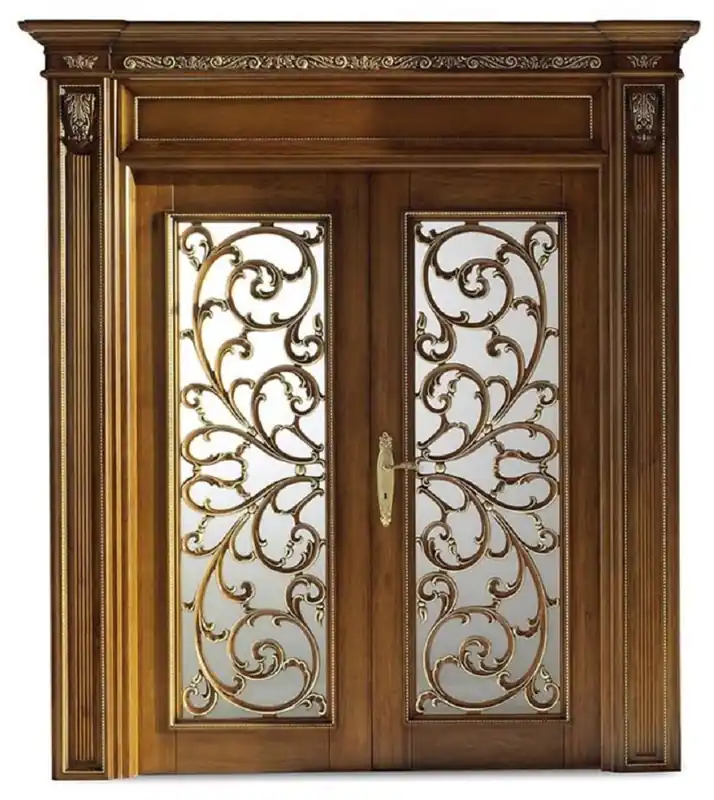 Aktuell Casa Padrino Luxus Barock Doppel Wohnungstür Braun / Gold 231 cm - Made in Italy