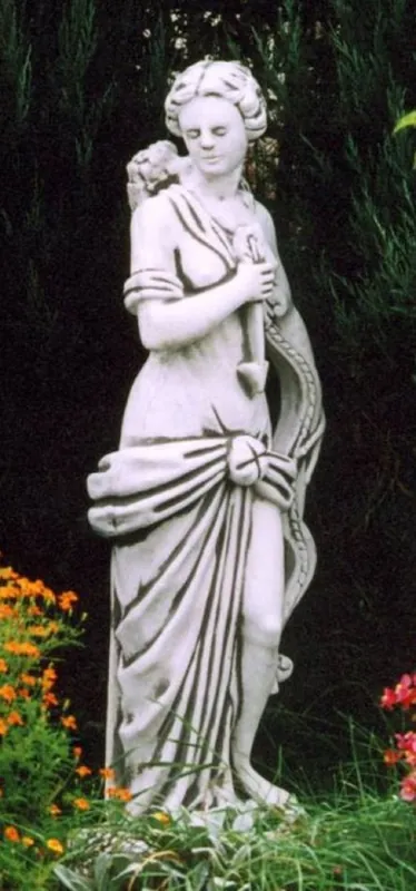 Preis Gesenkt Casa Padrino Jugendstil Garten Deko Stein Skulptur Dame Grau H. 130 cm