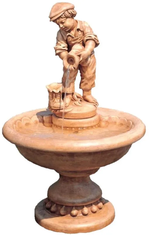 Casa Padrino Barock Springbrunnen Junge Beige Ø 70 x H. 113 cm Sale