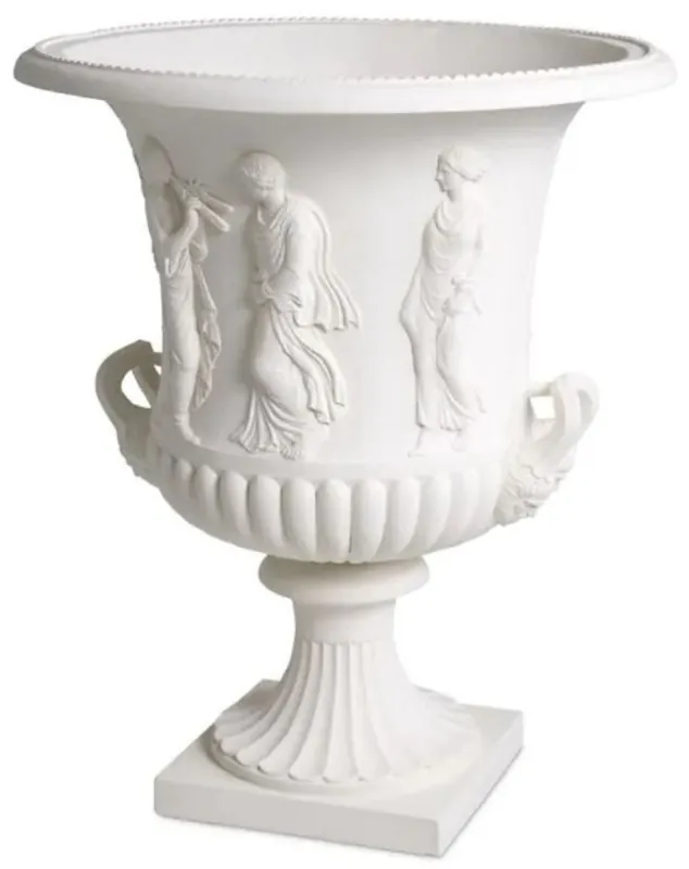 Rabatt Casa Padrino Luxus Barock Blumentopf Weiß Ø 63 x H. 84 cm