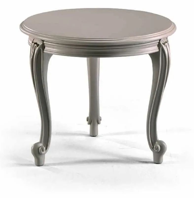 Highlight Casa Padrino Luxus Barock Beistelltisch Grau Ø 53 x H. 47 cm - Made in Italy