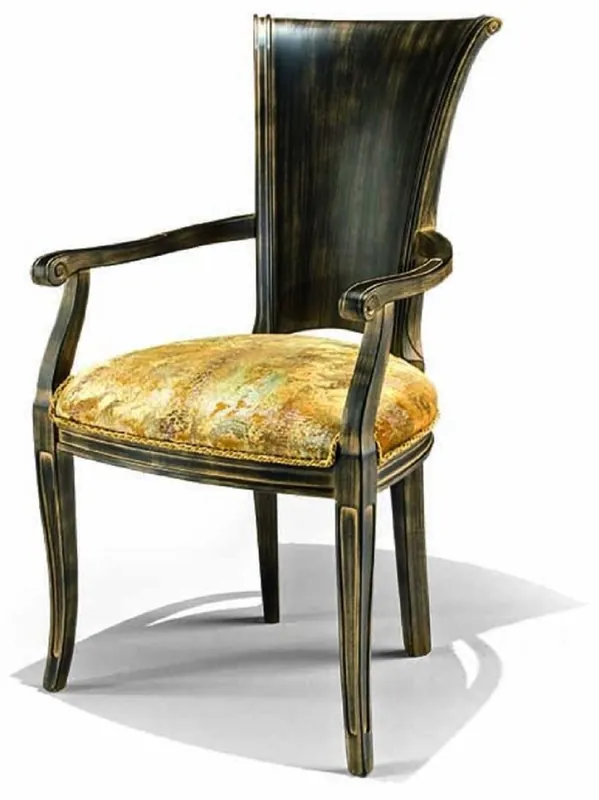 Online Kaufen Casa Padrino Luxus Barock Esszimmer Stuhl mit Armlehnen Gold / Antik Schwarz - Made in Italy