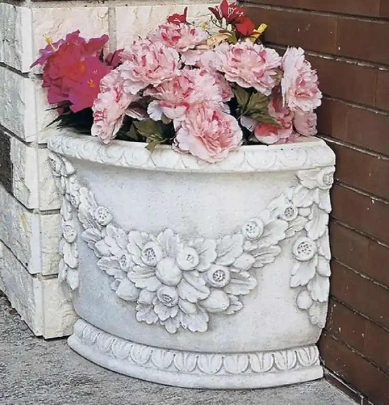 Casa Padrino Luxus Barock Eckblumentopf H. 45 cm - Made in Italy Highlight