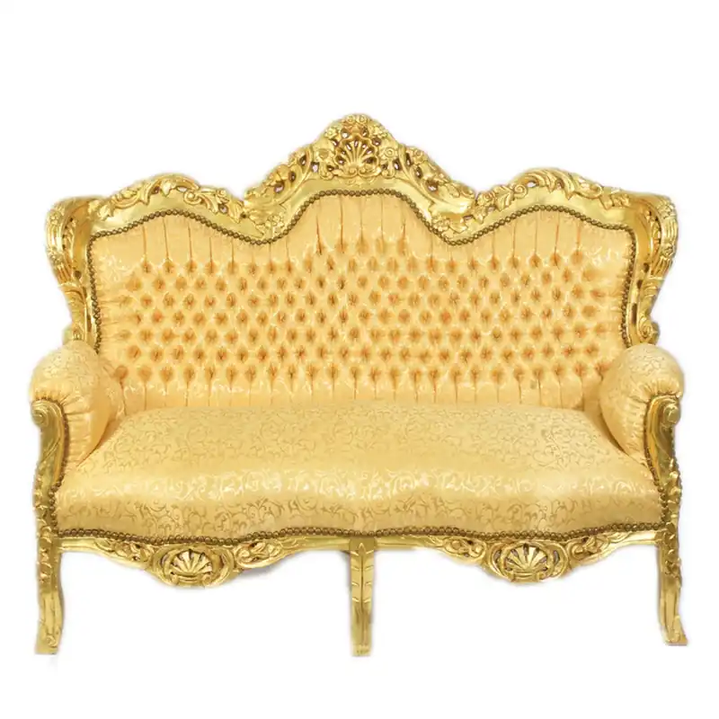 Preisknaller Casa Padrino Baroque 2 seater sofa King Gold pattern / gold baroque furniture