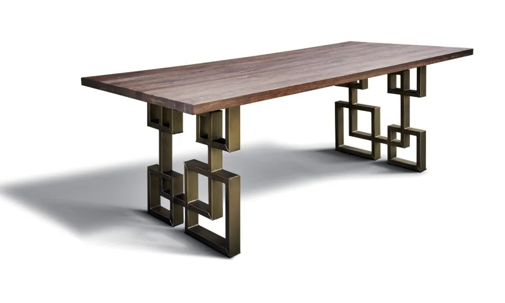 Bestseller Casa Padrino Dining table in industrial design - oak - 200 x 100 x H. 78 cm - Luxury dining room furniture