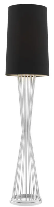 Expressversand Casa Padrino luxury designer floor lamp silver / black - hotel restaurant floor lamp
