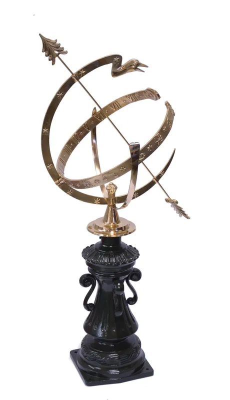 Casa Padrino Nouveau sundial antique-style cast metal H 105 cm - Castle suns pm - Luxury garden decoration Top-Preis