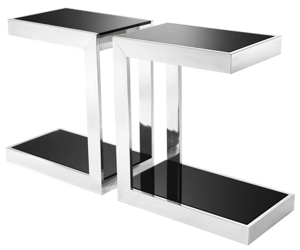 Casa Padrino luxury stainless steel consoles set of 2 - 70 x 40 x H. 79 cm - limited edition Direktkauf